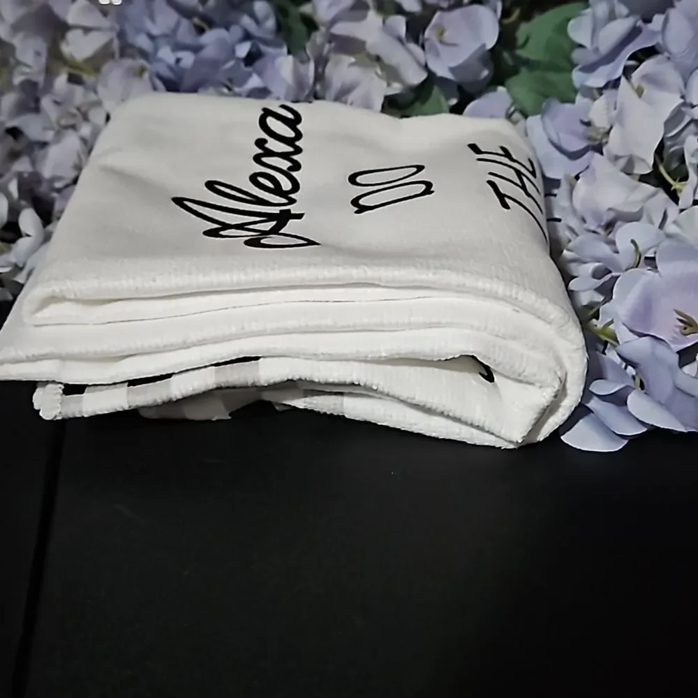 Set  of 2 Black & White Kitchen Towels 